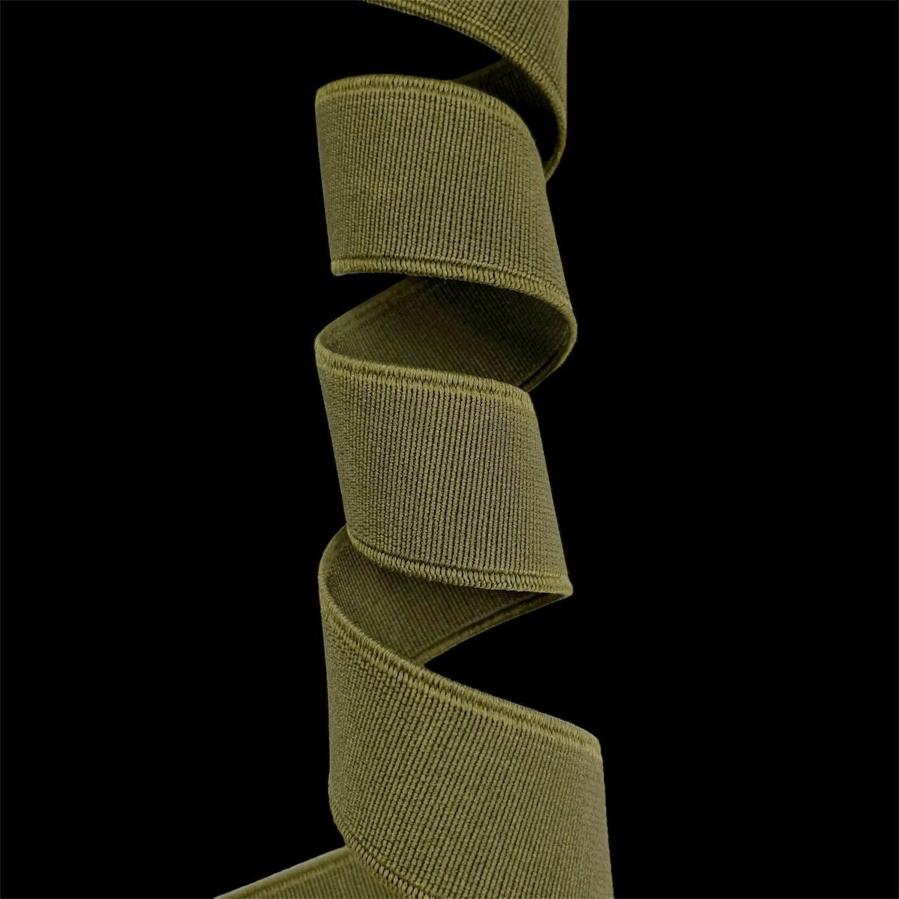 Резинка 25 мм поліефірна тасьма еластична взуттєва колір хакі, фото 1