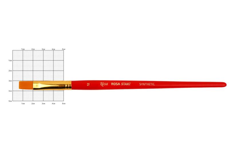 Пензель ROSA START синтетика плоский к.р._№12, фото 1