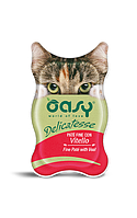 Вологий корм для котів OASY CAT Телятина 0.085 кг банка