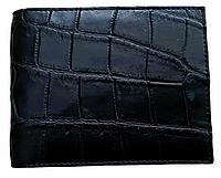 Зажим для денег купюр из натуральной кожи крокодила Ekzotic Leather Черный (сс 03)