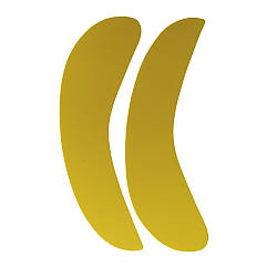 Патчі силіконові багаторазові для нарощування вій, вузькі, Жовті