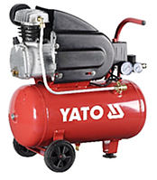 Компресор мережевий YATO 230 В, 1,5 кВт, тиск 8 Bar, под. повітря- 150 л/хв, ресивер- 24 л Покупай это