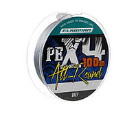 Шнур Flagman All-Round PE X-4 100m 0.16m 9.1kg Grey