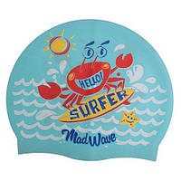 Шапочка для плавания детская Junior Surfer M057912 Mad Wave Голубой (60444167)