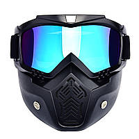 Rest Мотоциклетна маска-трансформер RESTEQ Окуляри, лижна маска, для катання на велосипеді чи квадроциклі