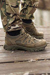 Військові кросівки олива, чоловічі тактичні кросівки олива, кросівки для військовослужбовців олива Крейзі Олива (40)