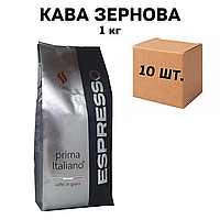 Ящик кофе в зернах Prima Italiano Oro 1 кг ( в ящике 10 шт)