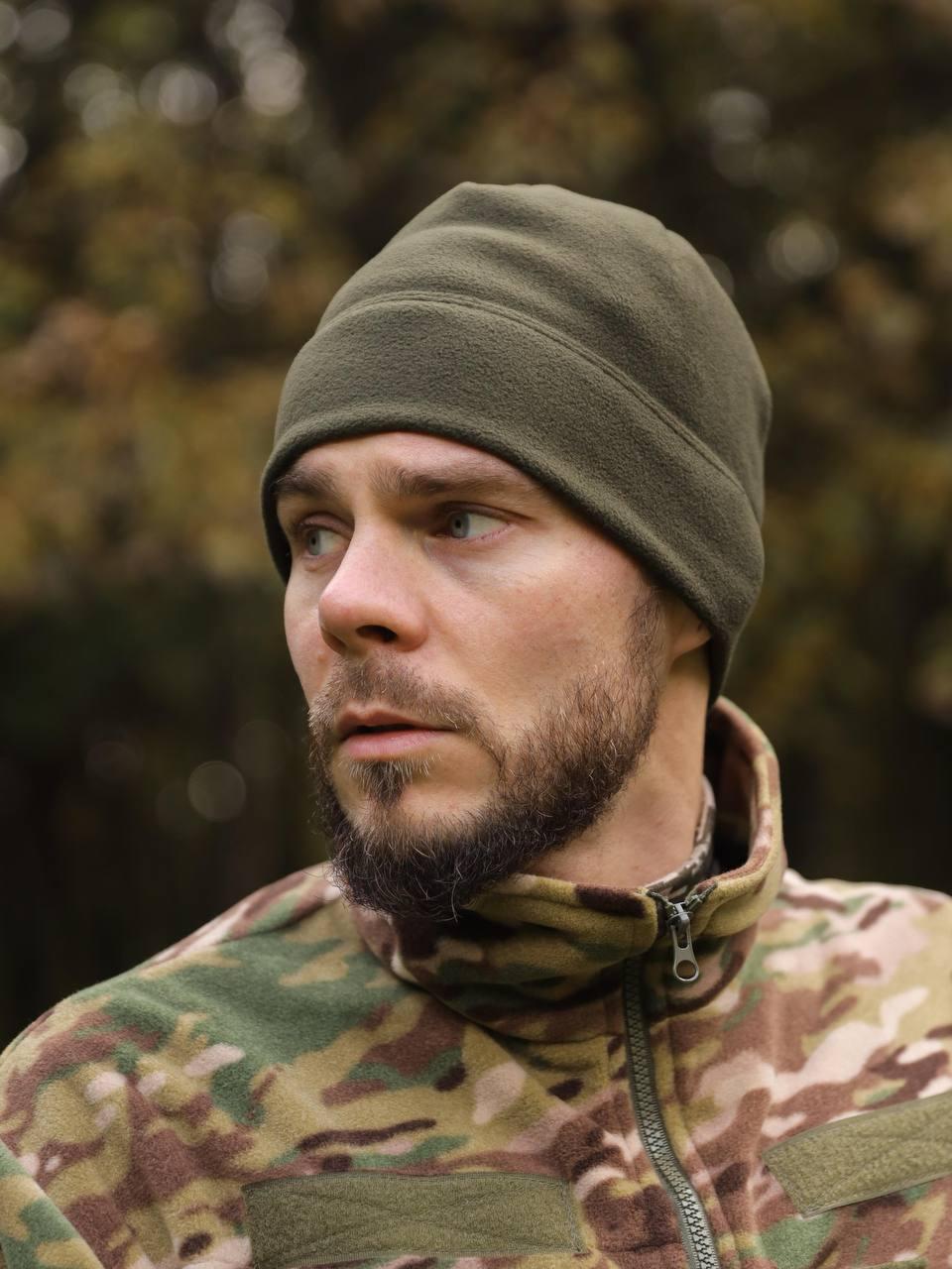 Шапка Мікрофліс Олива, фото 1