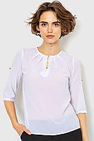 Блуза однотонная белый 230R1121-1 Ager L EM, код: 8225100