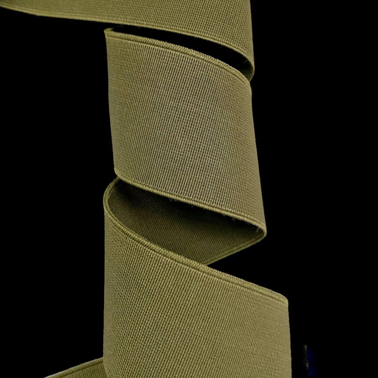 Резинка 50 мм поліефірна тасьма еластична посилена взуттєва колір хакі, фото 1