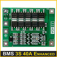 BMS контроллер 3S Li-Ion 18650 12.6V 40A заряда/разряда 3S 40A