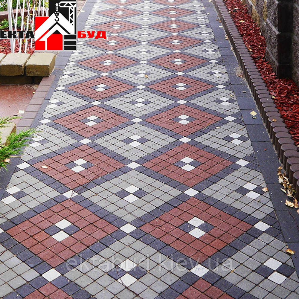 Тротуарна плитка ШАШКА 50х50 60мм, фото 1