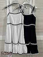 Жіноче плаття норма комбіноване рубчик + котон розмір 42-46, колір уточнюйте під час замовлення