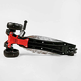 Дитячий триколісний самокат Best Scooter Skyper Maxi колеса з підсвічуванням PU 120мм (Чорний), фото 6
