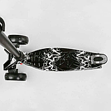 Дитячий триколісний самокат Best Scooter Skyper Maxi колеса з підсвічуванням PU 120мм (Чорний), фото 7