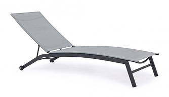 Шезлонг, лежак, крісло для саду та відпочинку GardenLine ANH0860 з колесами, сірий