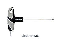 Ключ "TORX" YATO : "T"- образний, Т8, двосторонній, L= 100 мм [12/240] Покупай это Galopom