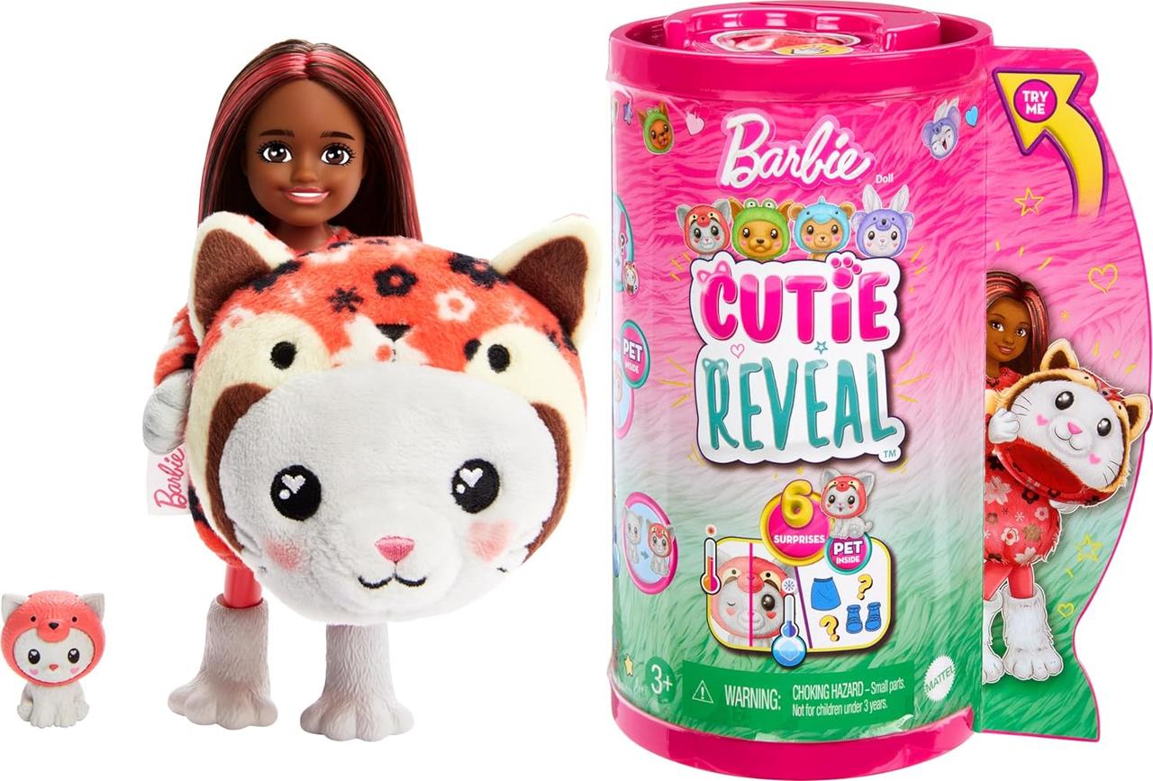 Лялька Барбі Barbie Cutie Reveal Челсі Чудове комбо Кошеня в костюмі Червоної Панди