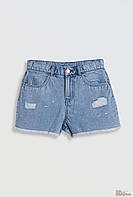 Шорты джинсовые светло-синие рваные для девочки (140 см.) Reporter Young