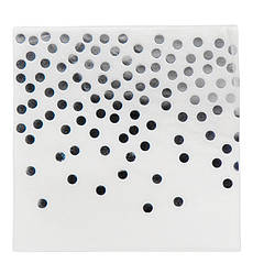 Серветки святкові "Конфетті silver", 20 шт., розмір - 33х33 см