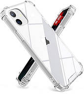 Силиконовый противоударный чехол панель + стекло 9Н на Iphone 12 mini с защитой камеры прозра GL, код: 8404891