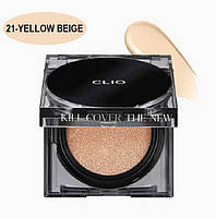 Стойкий полуматовый кушон CLIO Kill Cover The New Founwear Cushion SPF50+ PA+++ 3BY 21-YELLOW BEIGE (15г*2 шт)