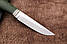 Ніж ручної роботи мисливський Спартанець зі сталі ДІ-90 МП, шкіряний чохол у комплекті, солідний подарунок чоловікові, фото 3