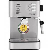 Кавоварка рожкова Rotex RCM750-S Life Espresso кавоварка еспресо для будинку та офісу