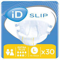 Подгузники для взрослых ID Slip Extra Plus Large талия 115-155 см. 30 шт. (5411416047667) ASP