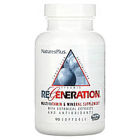 Мультивітаміни та Мінерали, Regeneration, Multi-Vitamin & Mineral Supplement, Natures Plus, 90 гелевих капсул