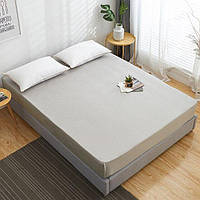 Простирадло на гумці Трикотаж Наматрацник 180*200 см Сірий