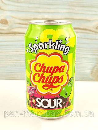 Газований напій Chupa Chups Sparkling Sour Green Apple 345мл Південна Корея