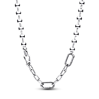 Серебряное колье со звеньями и металлическими бусинами Пандора Pandora Ми 392799C00