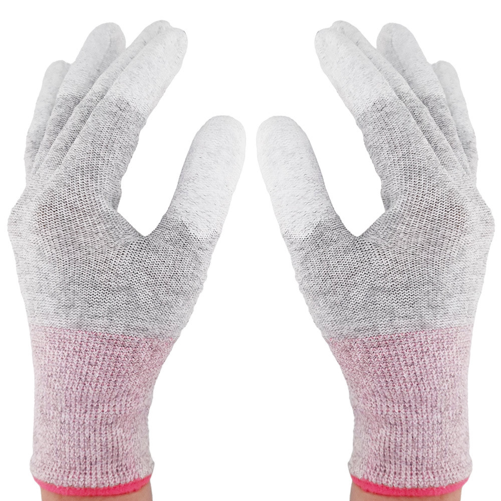 Рукавички садові робочі тонкі нейлонові з вуглецевою ниткою LOSSO, розмір S, 10 шт., фото 1