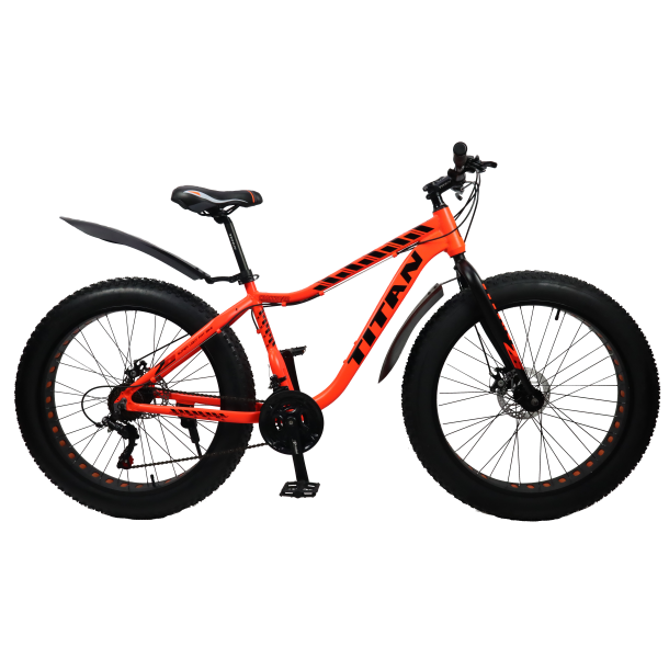 Велосипед Фетбайк 26*4 Crossover FT 2021 Рама-17 orange-black Алюмінієвий від 155 см зріст