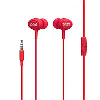 Проводные наушники вакуумные с микрофоном XO S6 3.5 mm 1.2 m Red MD, код: 7683713