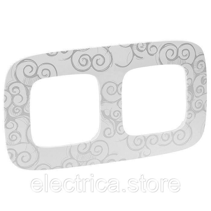 Рамка 2-постова Valena ALLURE нарцис хром 754342, фото 1