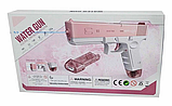 Водяний пістолет електричний на акумуляторі Water Gun Glock з 2 обоймами для води, рожевий, фото 6