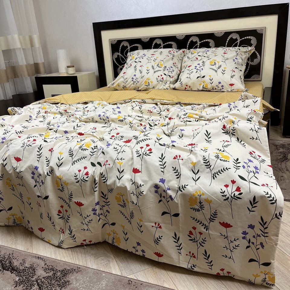 Якісний комплект постільної білизни Бязь Gold Розмір 150 * 215 полуторний, фото 1