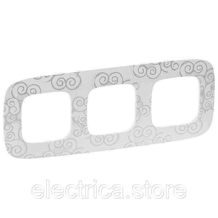 Рамка 3-постова Valena ALLURE нарцис хром 754343, фото 1