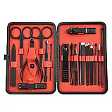 🖤Професійний манікюрний набір, 18 предметів для манікюру та педикюру з нержавіючої сталі, кейс Чорний, фото 2