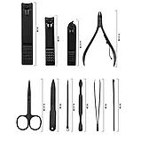 🖤Професійний манікюрний набір, 18 предметів для манікюру та педикюру з нержавіючої сталі, кейс Чорний, фото 7