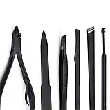 🖤Професійний манікюрний набір, 18 предметів для манікюру та педикюру з нержавіючої сталі, кейс Чорний, фото 8