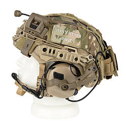 Комплект USA EXFIL Ballistic FAST Helmet + Earmor M32 + Кріплення (чебурашка) + Кавер мультикам + Ліхтарик