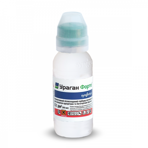Засіб проти сорних рослин Ураган Форте 100 мл; 1/24, фото 1