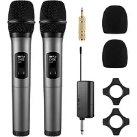 Профессиональный беспроводной динамический микрофон 90 dB Wireless Microphone Z-202, 2 штуки