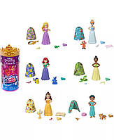 Disney Princess Royal Color Reveal Принцесса Дисней Цветное перевоплощение HMB69 Набор сюрприз с мини куклой