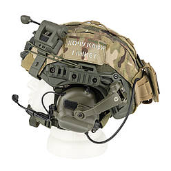 Комплект USA EXFIL Ballistic FAST Helmet + Earmor M32 + Кріплення (чебурашка) + Кавер мультикам + ліхтарик