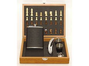 Набір із шахами в дереві — фляга, стопки, штопор, чарки OPT-TOP (1756374553) 92118-2024