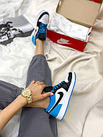 Nike Air Jordan Retro 1 Low Blue White Black 2 хорошее качество кроссовки и кеды хорошее качество Размер 39